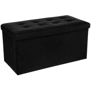 Atmosphera - Klappbarer Doppelhocker Lysandre schwarz mit Samteffekt créateur dintérieur