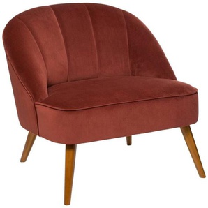 Atmosphera - Sessel Naova - rosa Terrakotta - Samt créateur dintérieur