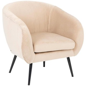 Atmosphera - Solaro Sessel Velours Beige créateur dintérieur