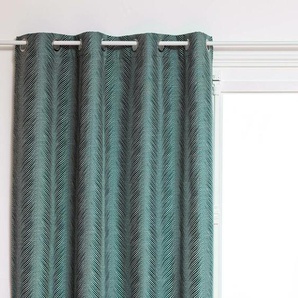 Atmosphera - Verdunkelnder Vorhang Dana Metall - Dunkelgrün - jacquard - 140x240 cm créateur dintérieur