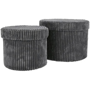 Aufbewahrungsbox 2er-Set | grau | 16 cm | 22.0 |