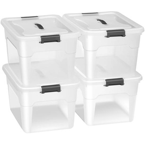 Aufbewahrungsbox 30 L - 4er-Set, Weiß