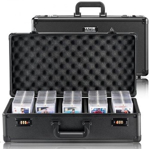 Aufbewahrungsbox, 5 Fächer, Tragetasche für Sammelkarten mit Schaumstoffteilern, Codeschloss, 162 bewertete PSA-Karten, 115 BGS-Karten, 130 SGC-Karten, 585 Top Loader, 999+ lose Karten FJKSNHMMS162LU13NV0