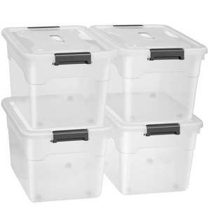 Aufbewahrungsbox 60 L - 4er-Set, Weiß