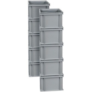 Aufbewahrungsbox Eurobehälter Profi Aufbewahrungsboxen BxTxH: 20x30x22 cm, 9 l Gr. B/H/T: 20 cm x 22 cm x 30 cm, grau Ordnungsboxen