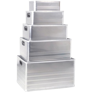 Aufbewahrungsbox F Aufbewahrungsboxen 14 l, 29 l, 50 l, 79 l und 118 l Gr. B/H/T: 26 cm x 19 cm x 38 cm, silberfarben Ordnungsboxen