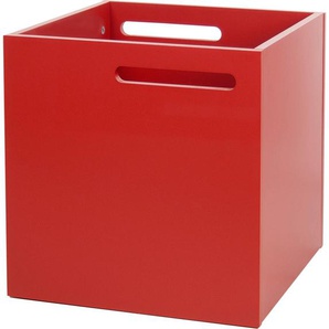 Aufbewahrungsbox TEMAHOME Berlin Aufbewahrungsboxen Gr. B/H/T: 34 cm x 34 cm x 34 cm, rot Ordnungsboxen mit Muldegriffen für Transport, verschiedene Farbvarianten erhältlich