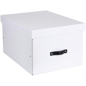 Aufbewahrungsbox, Weiß, Papier, Karton, 38x28.5x50.5 cm, Ordnen & Aufbewahren, Aufbewahrungsboxen