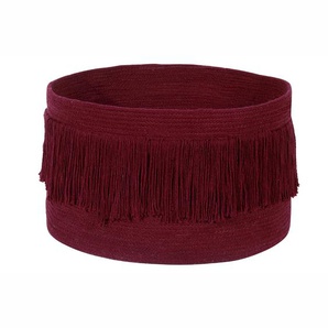 Aufbewahrungskorb „Fringes“, in savannah red, aus Baumwolle, 45 x 25 cm, von Lorena Canals