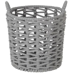 Aufbewahrungskorb - grau - Baumwolle,Metall - 22 cm - 33 cm | Möbel Kraft