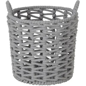 Aufbewahrungskorb - grau - Baumwolle,Metall - 28 cm - 36 cm | Möbel Kraft