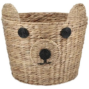 Aufbewahrungskorb Hund - braun - Wasserhyazinthe,Metall - 27 cm - 38.0 | Möbel Kraft