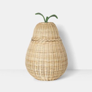 Aufbewahrungskorb Pear Basket, 59 x 35 cm, aus Rattan, von Ferm Living