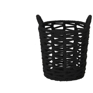 Aufbewahrungskorb - schwarz - Baumwolle,Metall - 22 cm - 33 cm | Möbel Kraft