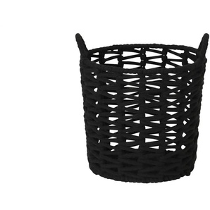 Aufbewahrungskorb - schwarz - Baumwolle,Metall - 28 cm - 36 cm | Möbel Kraft