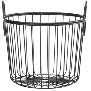 Aufbewahrungskorb - schwarz - Metall - 20 cm - 26.0 | Möbel Kraft