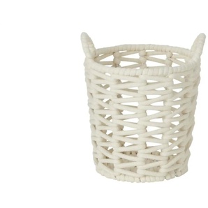 Aufbewahrungskorb - weiß - Baumwolle,Metall - 22 cm - 33 cm | Möbel Kraft