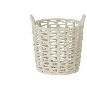 Aufbewahrungskorb - weiß - Baumwolle,Metall - 28 cm - 36 cm | Möbel Kraft