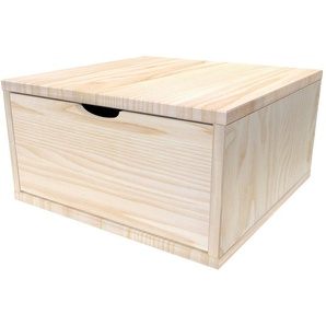 Aufbewahrungswürfel Holz 50x50 cm + Schublade