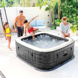 Aufblasbarer qadratischer Whirlpool PureSpa Schiefergrau 6 Sitze Hespéride