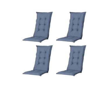 Auflage hoch 4er-Set Basic - blau - Materialmix - 50 cm - 6 cm | Möbel Kraft