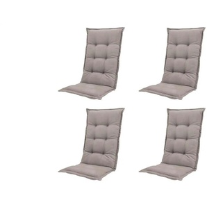 Auflage hoch 4er-Set Basic - braun - Materialmix - 50 cm - 6 cm | Möbel Kraft