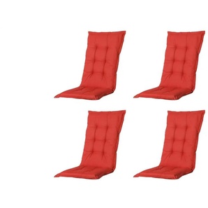 Auflage hoch 4er-Set  Basic ¦ rot ¦ Maße (cm): B: 50 H: 6