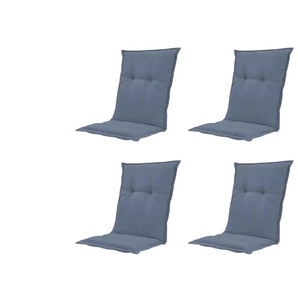 Auflage niedrig 4er-Set Basic - blau - Materialmix - 50 cm - 6 cm | Möbel Kraft