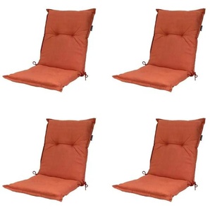 Auflage niedrig 4er-Set Basic ¦ orange ¦ Maße (cm): B: 50 H: 6