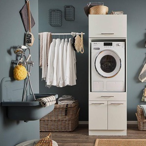 Aufsatzschrank 1 Klappe 68 x 38 x 68cm Weiß/Weiß