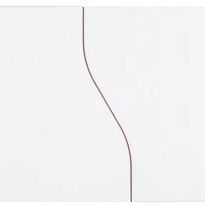 Aufsatzschrank MÜLLER SMALL LIVING PLANE Schränke Gr. B/H/T: 100 cm x 50 cm x 60 cm, weiß (weiß mit birkenkante) Schrankaufsätze