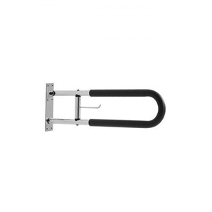Aufstehhilfe Toilette, 76,5 cm Wandstützgriff, Handikap Haltegriff für Senioren, hochklappbare Toiletten-Haltegriffe mit Anti-Rutsch-Griff, 136 kg Tragkraft, Sicherheitshandlauf mit Papierhalter CSFSWZTKFZ305ODGSV0