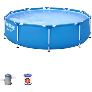Aufstellpool-Set Bestway Steel Pro 305x76 cm Kartuschenreiniger 1.249 Liter/Stunde