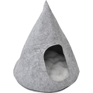 Aumüller Korbwaren Aumüller Tipi Filz hellgrau mit Reißverschluß waschbar 50 x 50 x 60 cm GLO689202865