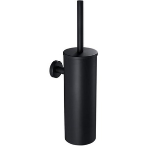 Auralum - Toilettenbürste schwarz wc Bürste mit Halter Toilettenbürste mit Bürstenhalter Schwarze Wandtoilette für Badezimmer aus Edelstahl