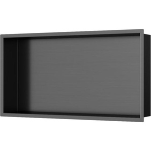 Aurum UP-Wandnische, Edelstahl 304, 60x30x10cm, Gun Metal pvd gebürstet (SATAURN6030BGM) - Swiss Aqua Technologies