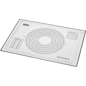 Ausrollmatte GEFU PAD Backmatten Gr. B/L: 70 cm x 50 cm, schwarz-weiß (weiß, schwarzß) Back- Kochhelfer spezielle Silikonbeschichtung mit Antihaft-Wirkung