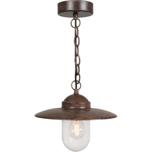 Außen-Deckenleuchte NORDLUX Luxembourg Lampen Gr. 1 flammig, Ø 27,5 cm Höhe: 24 cm, braun (rostbraun) Außendeckenleuchten Verzinkter Stahl, Rusty Look