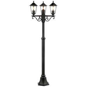 Außen-Stehlampe BRILLIANT Carleen Lampen Gr. Ø 61 cm Höhe: 200 cm, schwarz Außenstandleuchten