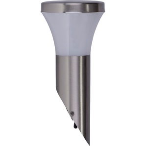 Außen-Wandleuchte HAVIT LIGHTING Brixton Lampen Gr. Ø 14 cm Höhe: 36 cm, silberfarben (edelstahlfarben) Außenwandleuchte Außenwandleuchten Lampen