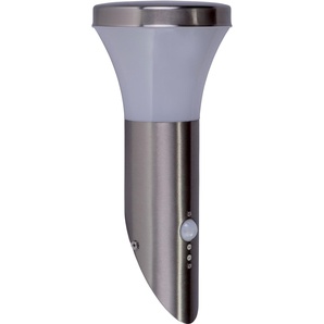 Außen-Wandleuchte HAVIT LIGHTING Brixton Lampen Gr. Ø 14 cm Höhe: 36 cm, silberfarben (edelstahlfarben) Außenwandleuchte Außenwandleuchten Lampen