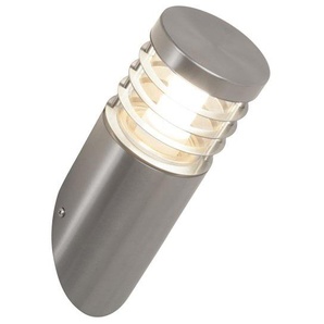 Außen-Wandleuchte HAVIT LIGHTING Palermo Lampen Gr. Ø 10 cm Höhe: 27,5 cm, silberfarben (edelstahlfarben) Außenwandleuchte Außenwandleuchten Lampen