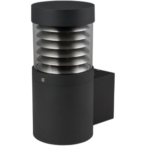 Außen-Wandleuchte HEITRONIC Kresos Lampen Gr. 1 flammig, Ø 12 cm Höhe: 26 cm, grau (anthrazit) Außenwandleuchten Wandlampe, Außenlampe, klarer 360-Lichtaustritt