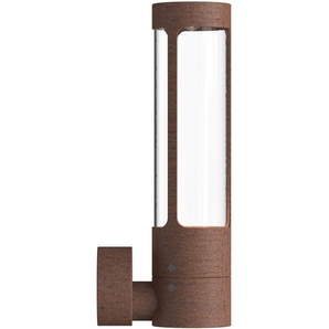 Außen-Wandleuchte NORDLUX Helix Lampen Gr. 1 flammig, Ø 8 cm Höhe: 80 cm, braun (rostbraun, braun) Außenwandleuchten
