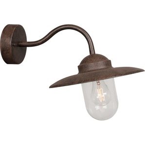 Außen-Wandleuchte NORDLUX Luxembourg Lampen Gr. 1 flammig, Ø 27 cm Höhe: 27 cm, braun (rostbraun) Außenwandleuchten