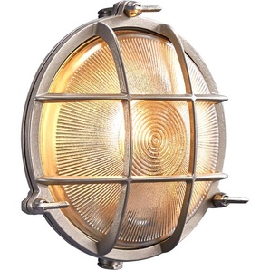 Außen-Wandleuchte NORDLUX Polperro Lampen Gr. 1 flammig, Ø 19,5 cm, grau (nickelfarben) Außenwandleuchten