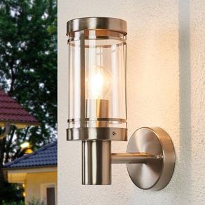 Aussenwandleuchte Djori Lindby, dimmbar, alu / grau / zink, Edelstahl, Modern 9977032
