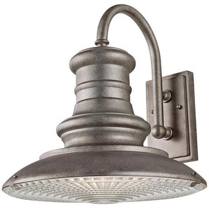 AUßENWANDLEUCHTE Elstead Redding, Grau, Metall, Glas, 39.7x42.2 cm, Grüner Punkt, RoHS, Lampen & Leuchten, Aussenbeleuchtung, Aussenleuchten