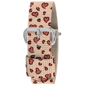 Austauschbares Nylon Armband Lovin’ Leopard, silberne Schnalle, für die Kinderuhr von Millow