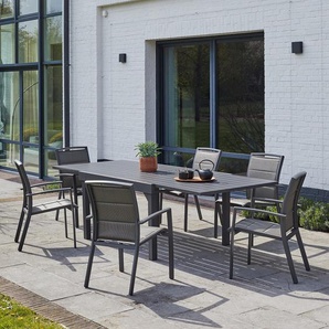 Ausziehbare Gartenlounge aus Aluminium 6/10 Sitzplätze